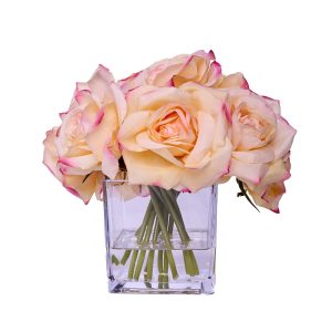 Bouquet de Rosas color Damasco Artificial