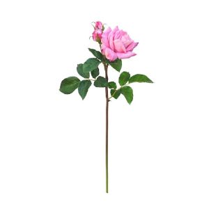 Rosa de Seda Rosada Artificial Real Touch - 7